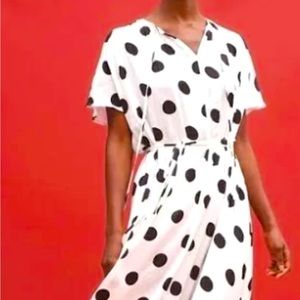 Super cute Banana Republic black & white polka dot dress. Size Medium.